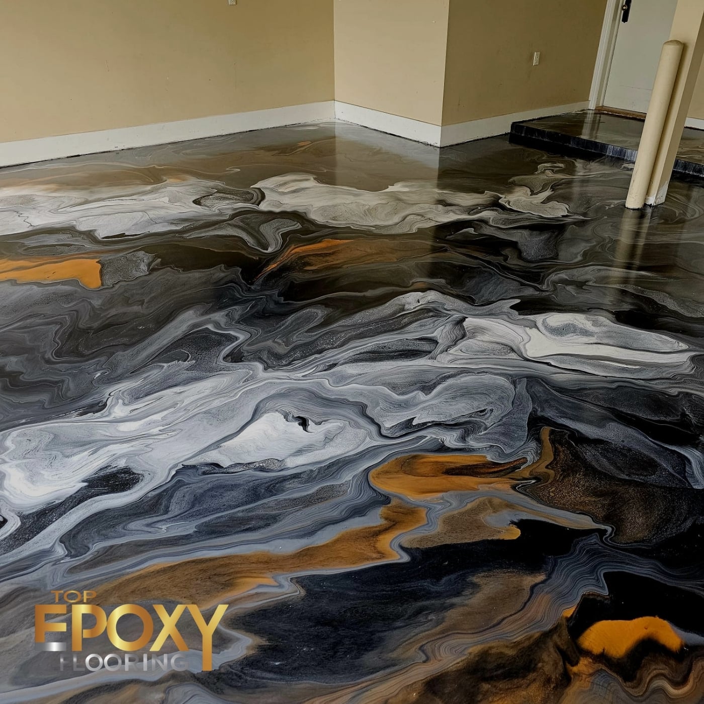 custom metallic epoxy floor