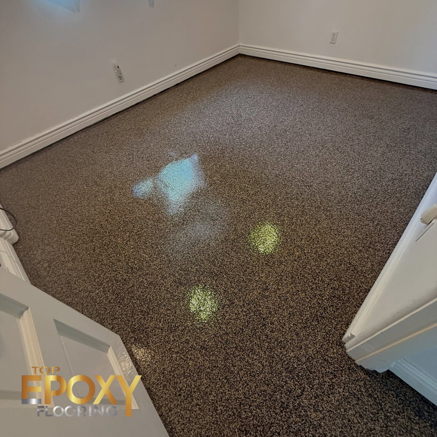 epoxy flake system in room
